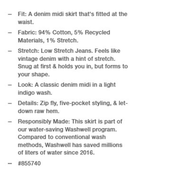 GAP Denim Midi Skirt - Picture 3 of 8